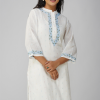Phae Eesha Hand Embroidered Cotton Multi Jacquard Kurta - Image 2