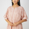 Phae Eliza Hand Chikankari Embroidered Cotton Slub Kaftan - Image 5