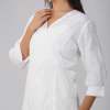 Phae Ira Hand Chikankari Embroidery With Mukaish Cotton Slub Kurta - Image 7