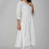 Phae Ira Hand Chikankari Embroidery With Mukaish Cotton Slub Kurta - Image 4