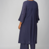 Phae Aaria Hand Chikankari Embroidery With Mukaish Cotton Crinkle Co-ord Set - Image 5