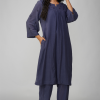 Phae Aaria Hand Chikankari Embroidery With Mukaish Cotton Crinkle Co-ord Set - Image 6