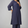 Phae Aaria Hand Chikankari Embroidery With Mukaish Cotton Crinkle Co-ord Set - Image 4