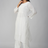 Phae Alina Hand Chikankari Embroidery With Mukaish Cotton Crinkle Co-ord Set - Image 5