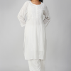 Phae Alina Hand Chikankari Embroidery With Mukaish Cotton Crinkle Co-ord Set - Image 7