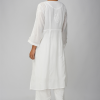 Phae Alina Hand Chikankari Embroidery With Mukaish Cotton Crinkle Co-ord Set - Image 3