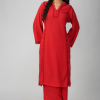 Phae Adina Hand Chikankari Embroidery With Mukaish Cotton Crinkle Co-ord Set - Image 2