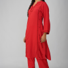 Phae Adina Hand Chikankari Embroidery With Mukaish Cotton Crinkle Co-ord Set - Image 3