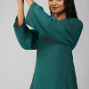 Phae Zivah Hand Chikankari Embroidery With Mukaish Cotton Crinkle Co-ord Set - Image 6