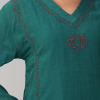 Phae Zivah Hand Chikankari Embroidery With Mukaish Cotton Crinkle Co-ord Set - Image 2