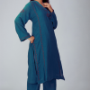 Phae Zivah Hand Chikankari Embroidery With Mukaish Cotton Crinkle Co-ord Set - Image 4