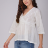Phae Zaira Top in Cotton Fabric Hand Chikankari - Image 4