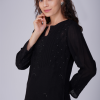 Phae Co-Ord Set in Cotton Crinkle with Hand Chikankari Embroidery - Image 4