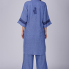 Phae Zaira Co-Ord Set in Khadi with Hand Chikankari Embroidery - Image 3