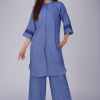 Phae Zaira Co-Ord Set in Khadi with Hand Chikankari Embroidery - Image 7