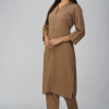 Phae Tanvi Co-Ord Set in Khadi with hand chikankari - Image 2