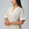Phae Saachi Slub Cotton Kurta with Hand Chikankari - Image 3