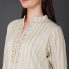 Phae Falguni Striped Kurta with Hand Embroidery - Image 4