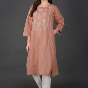 Phae Avani  Cotton Kurta with Hand Chikankari Embroidery