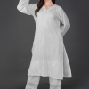 Phae Aastha Cotton Cross Hatch Kurta with Hand Chikankari - Image 4