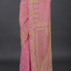 Silk Georgette Chikankari Saree With Zari Highlight - Image 2