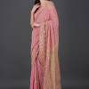 Silk Georgette Chikankari Saree With Zari Highlight - Image 7