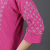 Phae Hadar Cotton Crinkle Fuschia Pink Kurta - Image 4