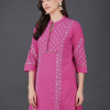 Phae Hadar Cotton Crinkle Fuschia Pink Kurta - Image 6