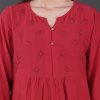Phae Raisa Cotton Crinkle Candy Red Dress - Image 2