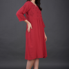 Phae Raisa Cotton Crinkle Candy Red Dress - Image 6