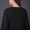 Phae Reyna Cotton Crinkle Black Dress - Image 5