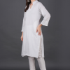 Phae Aida Cotton  Kurta in Pearl White - Image 8