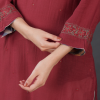 Phae Emira Cotton Kurta in Burnt Maroon - Image 3