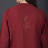 Phae Emira Cotton Kurta in Burnt Maroon - Image 5
