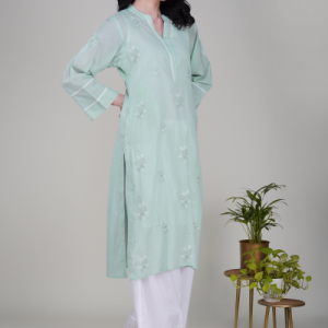 Phae Hazel Cotton Kurta in Mint Green