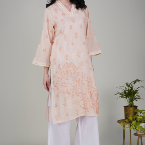 Phae Soha Cotton Kurta in Blush