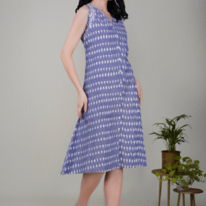 Phae Sila Ikat Dress in Cotton