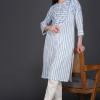 Phae Alina Kurta in Cotton Stripe - Image 3
