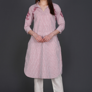 Phae Falak Cotton Kurta in Stripe